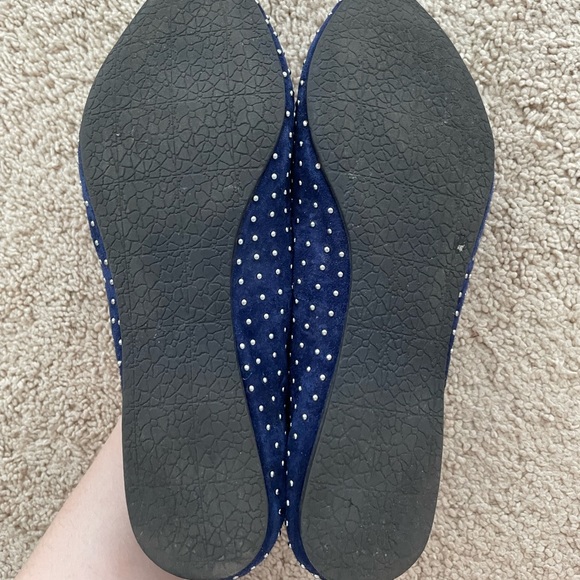 Steve Madden blue studded pointed toe flats - Picture 2 of 5